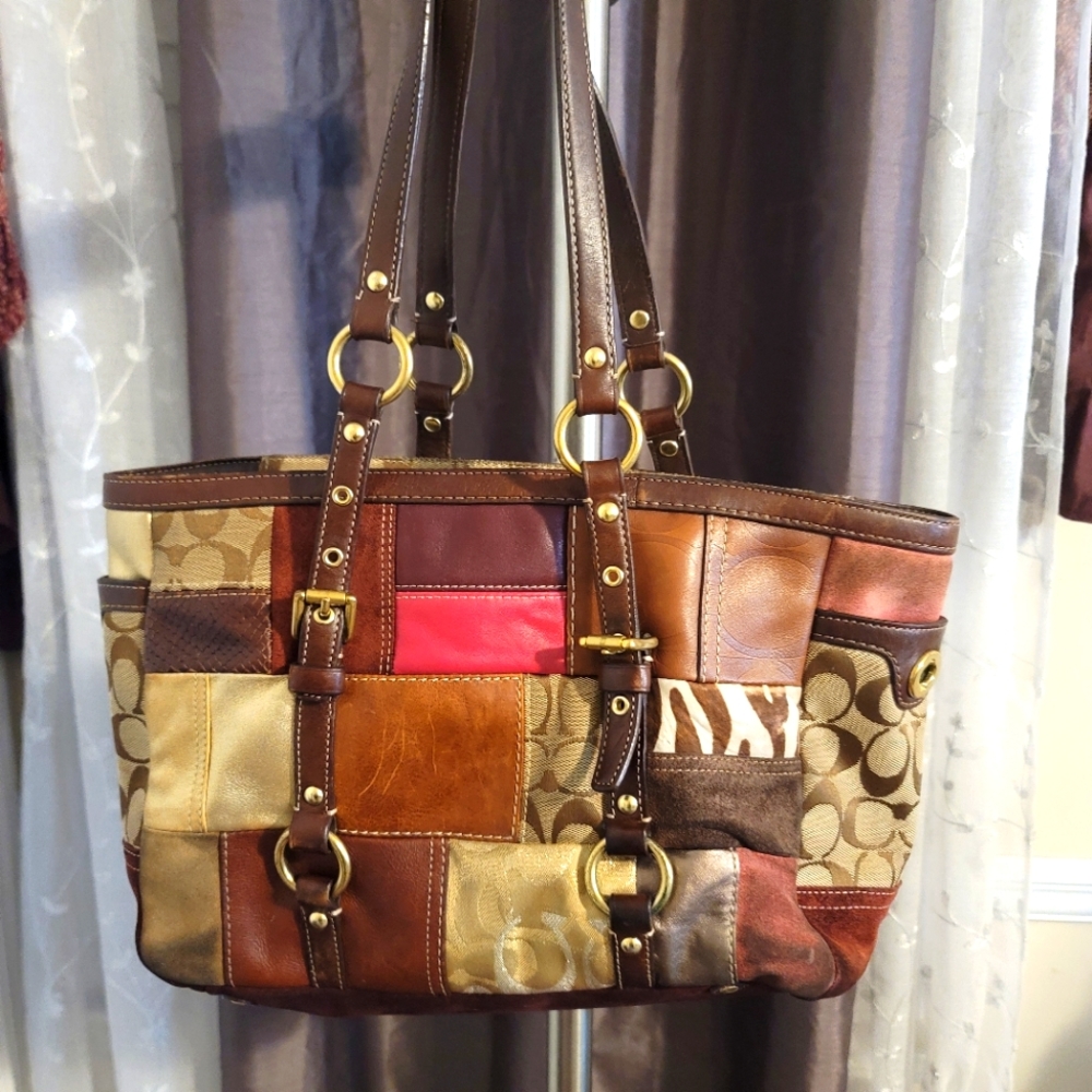 Patch work coach purse